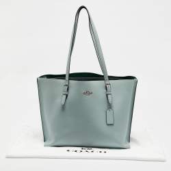 Coach Light Green Leather Molly Shopper Tote