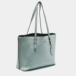 Coach Light Green Leather Molly Shopper Tote