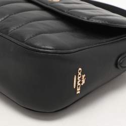 Coach Black Quilted Leather Top Handle Bag