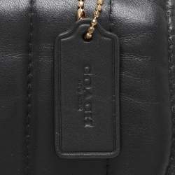 Coach Black Quilted Leather Top Handle Bag