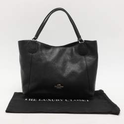 Pre Owned Coach Black Leather Edie Tote