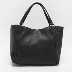 Pre Owned Coach Black Leather Edie Tote