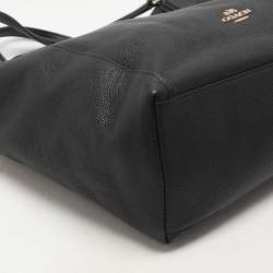 Pre Owned Coach Black Leather Edie Tote