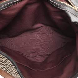 Coach Black/Beige Canvas And Leather Carlyle Shoulder Bag