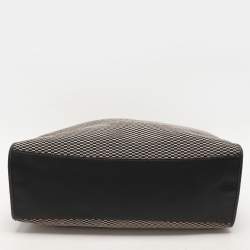 Coach Black/Beige Canvas And Leather Carlyle Shoulder Bag