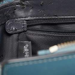 Coach Two Tone Blue Leather and Suede Swagger 27 Carryall Satchel