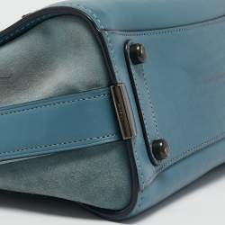 Coach Two Tone Blue Leather and Suede Swagger 27 Carryall Satchel