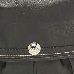 Coach Black Leather Flap Shoulder Bag