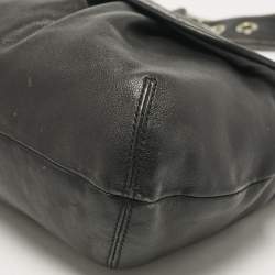 Coach Black Leather Flap Shoulder Bag