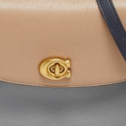 Pre Owned Coach Tricolor Leather Cassie 19 Crossbody Bag