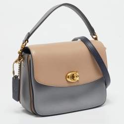 Pre Owned Coach Tricolor Leather Cassie 19 Crossbody Bag
