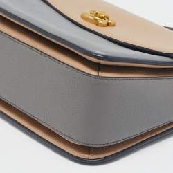 Pre Owned Coach Tricolor Leather Cassie 19 Crossbody Bag
