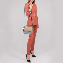 Pre Owned Coach Tricolor Leather Cassie 19 Crossbody Bag