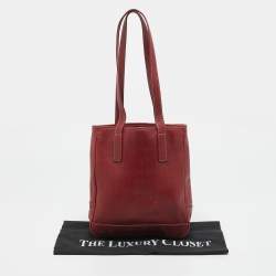 Pre Owned Coach Red Leather Hampton Market Lunch Tote