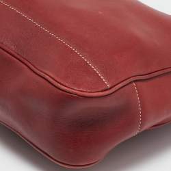 Pre Owned Coach Red Leather Hampton Market Lunch Tote