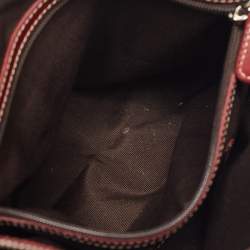 Pre Owned Coach Red Leather Hampton Market Lunch Tote