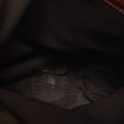 Pre Owned Coach Red Leather Hampton Market Lunch Tote