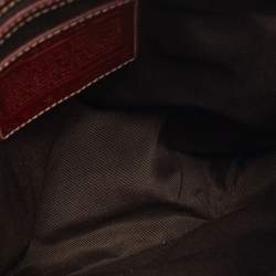 Pre Owned Coach Red Leather Hampton Market Lunch Tote