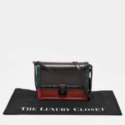 Coach Multicolor Leather and Snakeskin Hutton Shoulder Bag