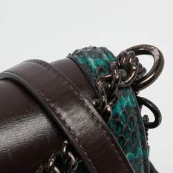 Coach Multicolor Leather and Snakeskin Hutton Shoulder Bag