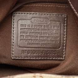 Pre Owned Coach Beige/Brown Signature Canvas and Leather Soho Lynn Hobo