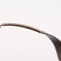 Pre Owned Coach Beige/Brown Signature Canvas and Leather Soho Lynn Hobo