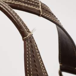 Pre Owned Coach Beige/Brown Signature Canvas and Leather Soho Lynn Hobo