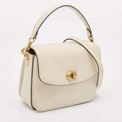 Pre Owned Coach Off White Leather Cassie 19 Crossbody Bag