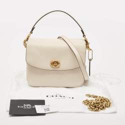 Pre Owned Coach Off White Leather Cassie 19 Crossbody Bag