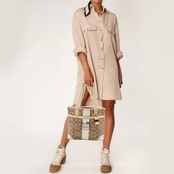 Coach Tricolor Coated Canvas Heritage Striped Tote