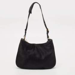 Coach Black Calfhair and Leather Hobo