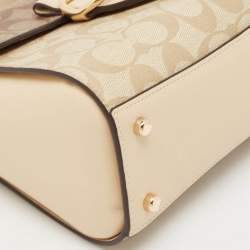Coach Tricolor Signature Coated Canvas Morgan Top Handle Bag