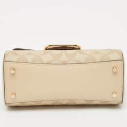 Coach Tricolor Signature Coated Canvas Morgan Top Handle Bag