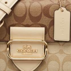 Coach Tricolor Signature Coated Canvas Morgan Top Handle Bag