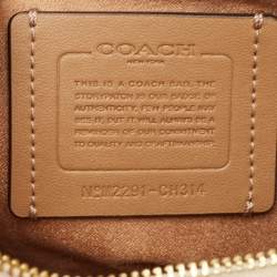 Coach Tricolor Signature Coated Canvas Morgan Top Handle Bag