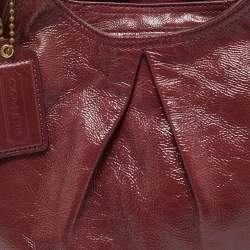 Pre Owned Coach Fuchsia Patent Leather Maggie Mia Shoulder Bag