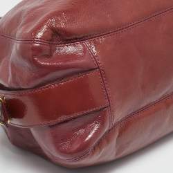 Pre Owned Coach Fuchsia Patent Leather Maggie Mia Shoulder Bag