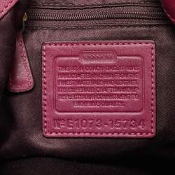 Pre Owned Coach Fuchsia Patent Leather Maggie Mia Shoulder Bag