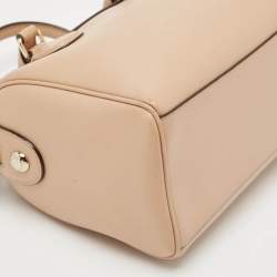 Coach Beige Leather Mini Bennett Satchel