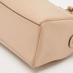 Coach Beige Leather Mini Bennett Satchel