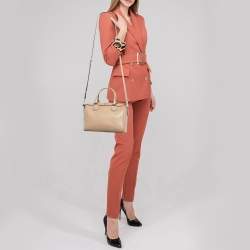 Coach Beige Leather Mini Bennett Satchel