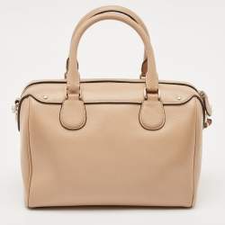 Coach Beige Leather Mini Bennett Satchel