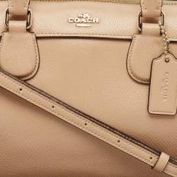 Coach Beige Leather Mini Bennett Satchel