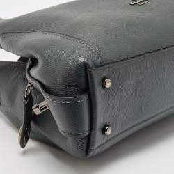 Pre Owned Coach Dark Green Leather Edie 31 Shoulder Bag