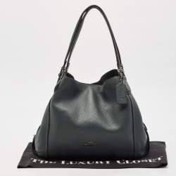 Pre Owned Coach Dark Green Leather Edie 31 Shoulder Bag