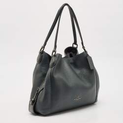 Pre Owned Coach Dark Green Leather Edie 31 Shoulder Bag