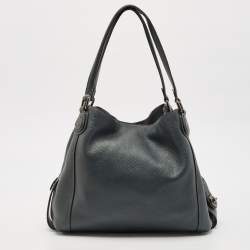 Pre Owned Coach Dark Green Leather Edie 31 Shoulder Bag