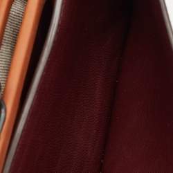 Coach Grey/Brown Leather Dinky Crossbody Bag