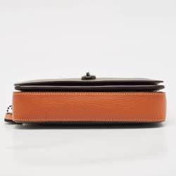 Coach Grey/Brown Leather Dinky Crossbody Bag