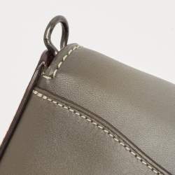 Coach Grey/Brown Leather Dinky Crossbody Bag